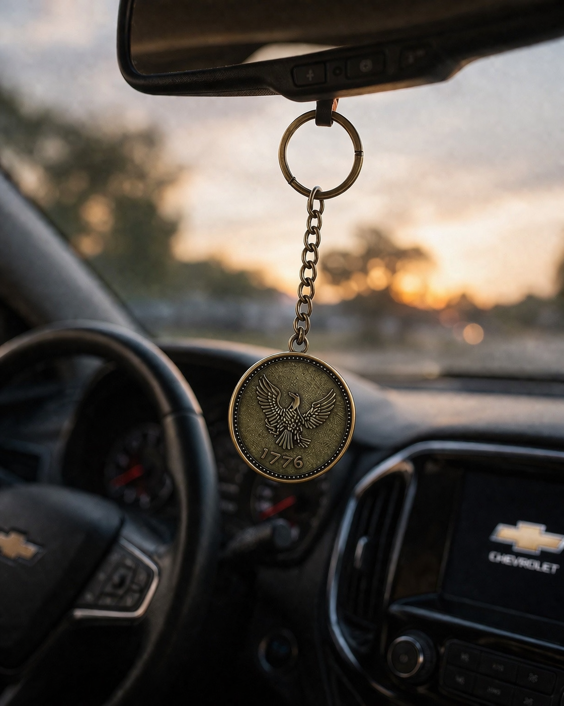 solid metal |1776 American Eagle Keychain * Antique Bronze Finish | Patriotic Gift | Premium EDC Key Ring