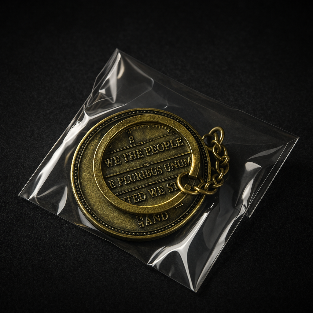 solid metal |1776 American Eagle Keychain * Antique Bronze Finish | Patriotic Gift | Premium EDC Key Ring