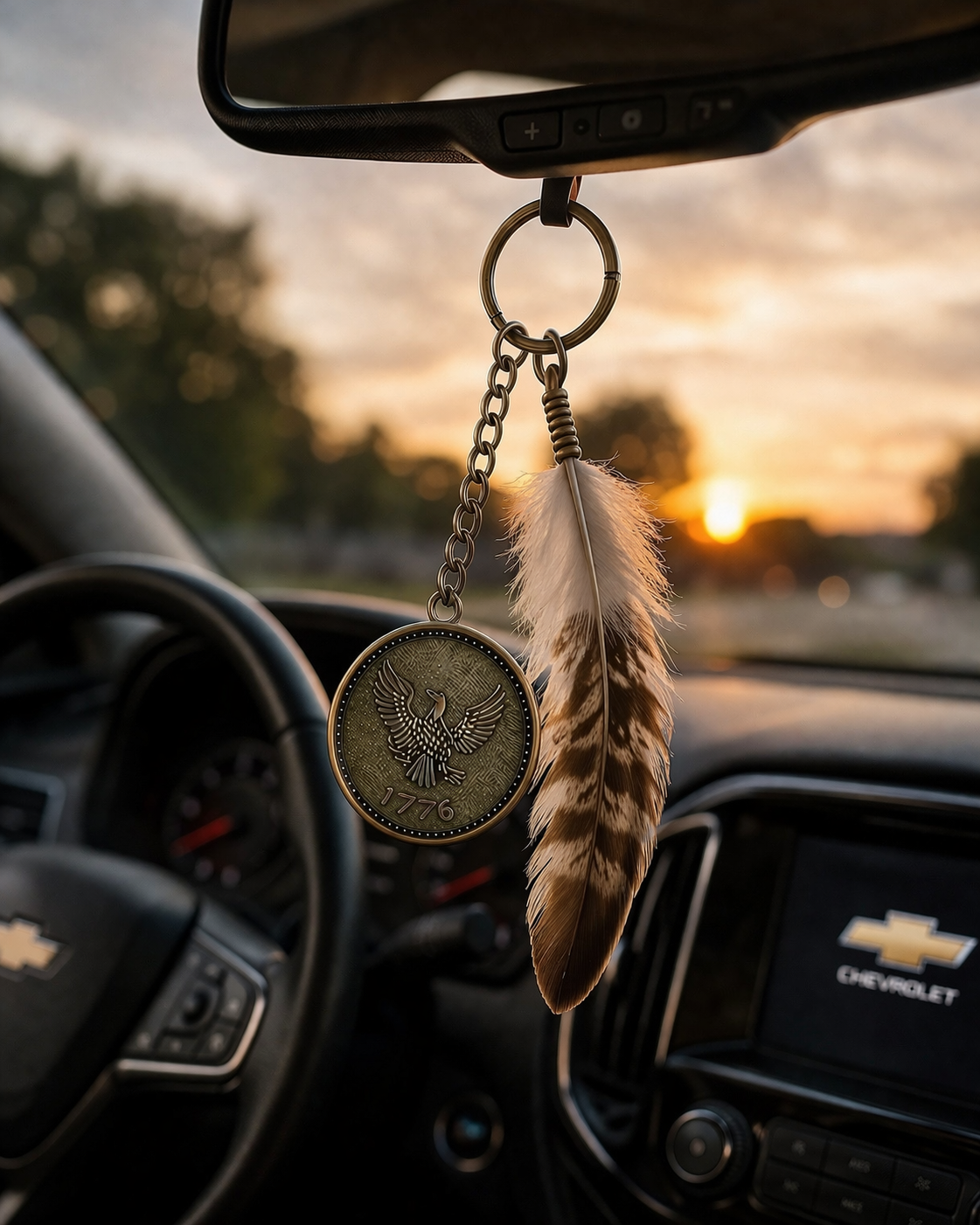 solid metal |1776 American Eagle Keychain * Antique Bronze Finish | Patriotic Gift | Premium EDC Key Ring