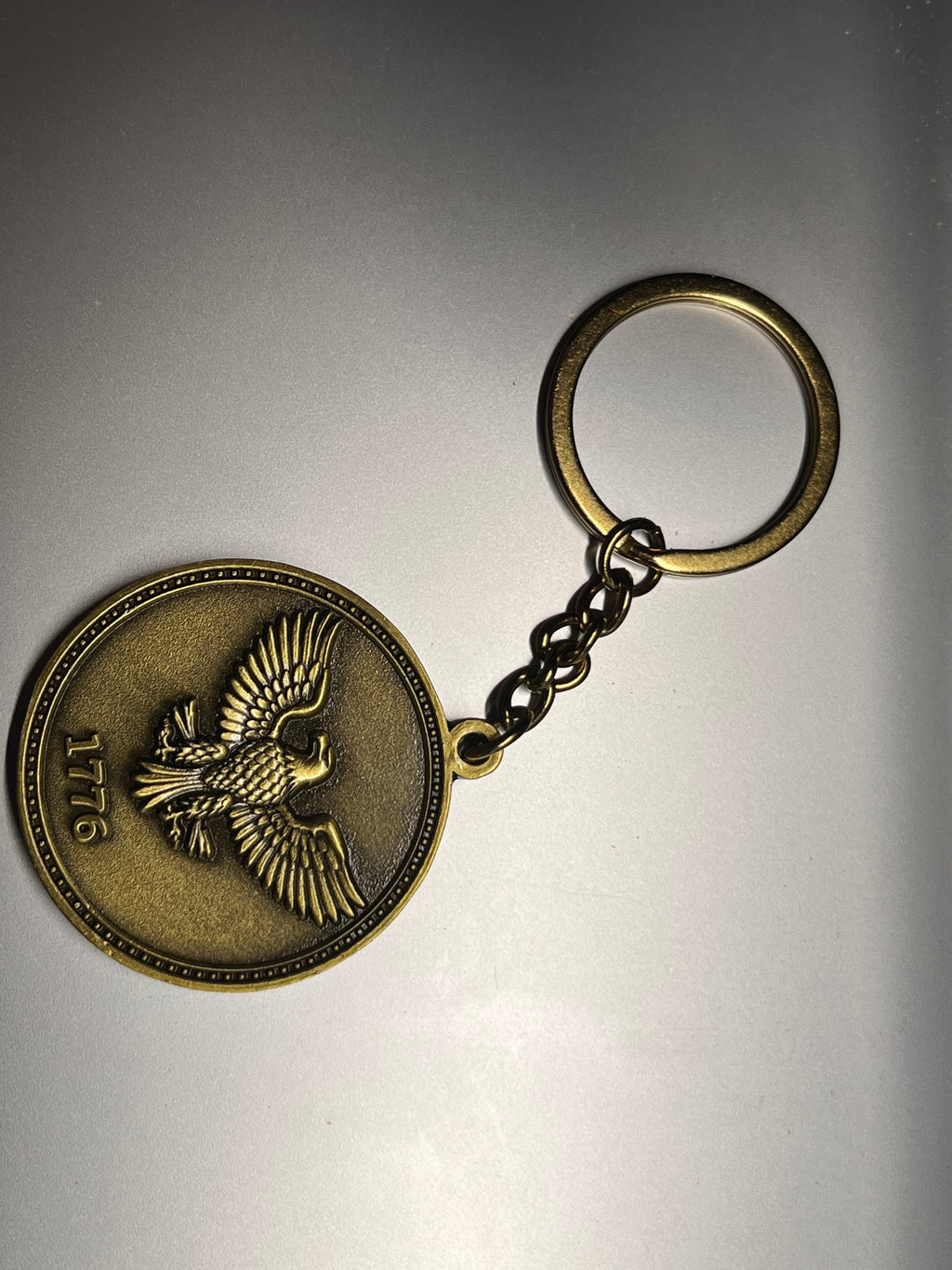 solid metal |1776 American Eagle Keychain * Antique Bronze Finish | Patriotic Gift | Premium EDC Key Ring