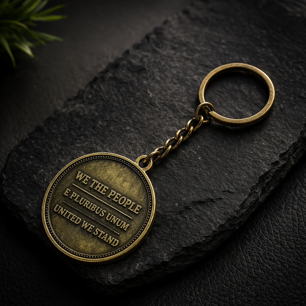 solid metal |1776 American Eagle Keychain * Antique Bronze Finish | Patriotic Gift | Premium EDC Key Ring