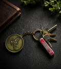 solid metal |1776 American Eagle Keychain * Antique Bronze Finish | Patriotic Gift | Premium EDC Key Ring